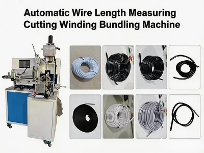 Automatische Drahtlängenmess-, Schneid-, Wickel- und Bündelmaschine JW-F01