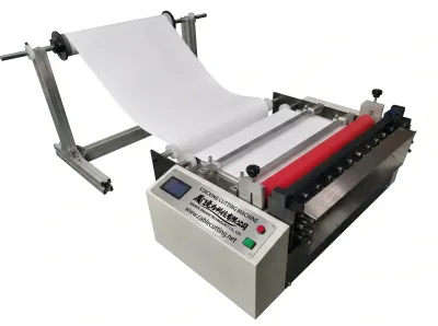 Automatische Stapelschneidemaschine für Vliesstoffe und Stoffrollen Cut-100D bis WPM-Cut-1200