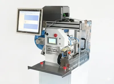 Halbautomatische Drahtfalt- und Etikettiermaschine JW-T107