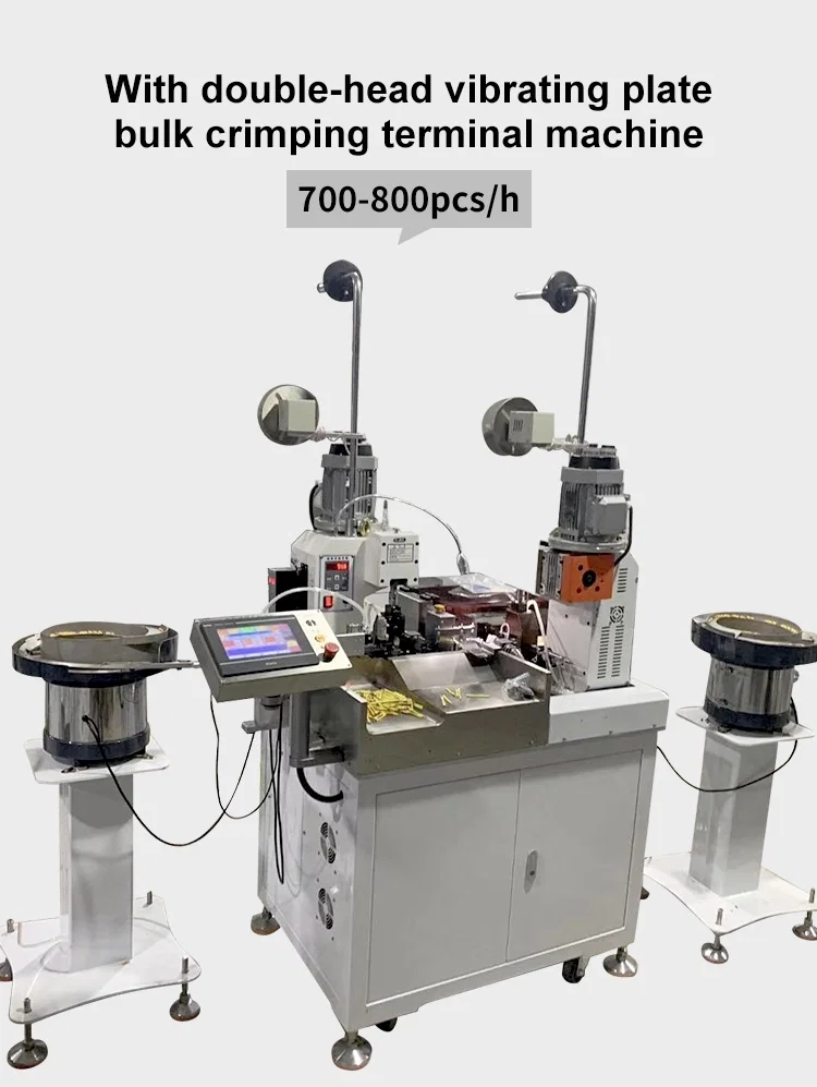 Crimpmaschine mit losen Anschlüssen, Crimpmaschine mit vibrierender Plattenzuführung, Crimpmaschine mit isolierten Anschlüssen