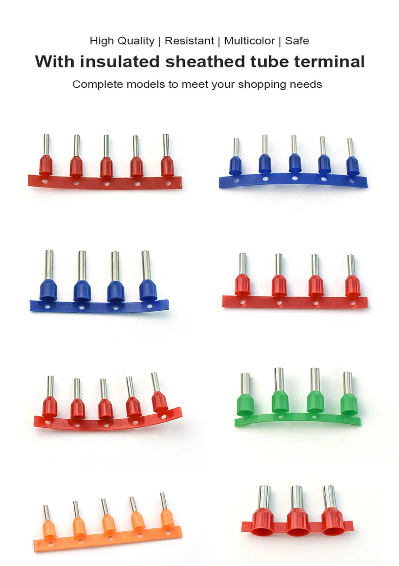 Messing Nylon isolierte Hülle männliche und weibliche Klemmen Rollflaggenhülsenterminal, Hülsenterminal, isoliertes Terminal