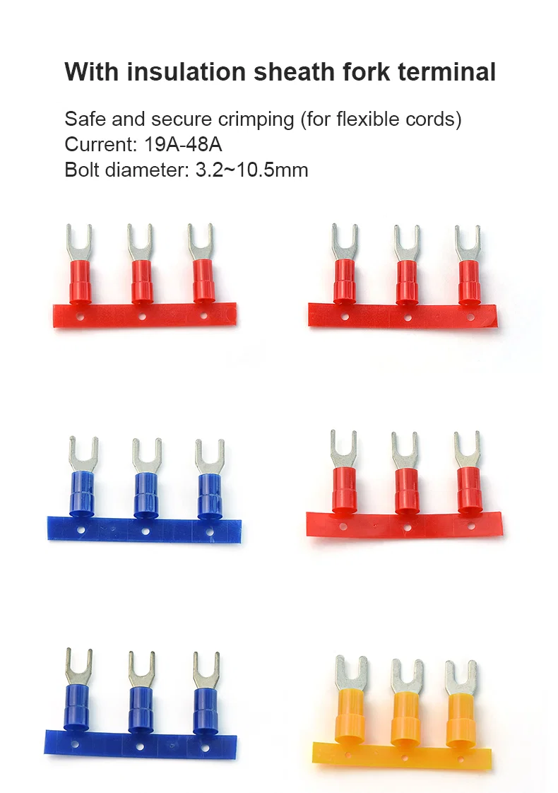 Messing Nylon isolierte Hülle männliche und weibliche Klemmen Rollflaggenhülsenterminal, Hülsenterminal, isoliertes Terminal