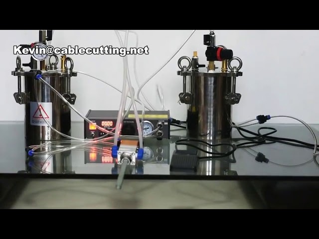 Semi-Automatic AB Glue Dispenser Manual Pressure Barrel 2-Component Mixing Glue Filling Machine