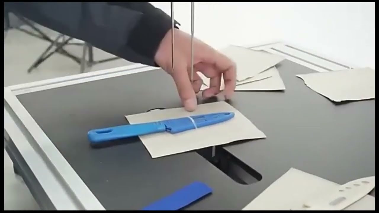 Pneumatische Heftmaschine mit Fußauslösung – Einzel-/Doppelkopf für elastische Bänder & Drähte