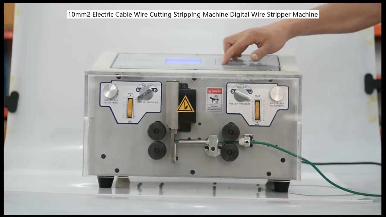 10mm² Electric Cable Wire Cutting Stripping Machine - Digital Wire Stripper