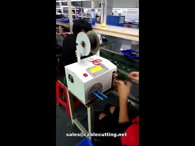 Automatische Kabelwickel- und Bündelmaschine für AC/DC-Netzkabel & Kopfhörerkabel