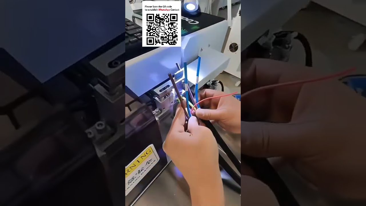 Automatic Heat Shrink Tube Machine for EV Charging Harnesses | Printing, Inserting & Baking