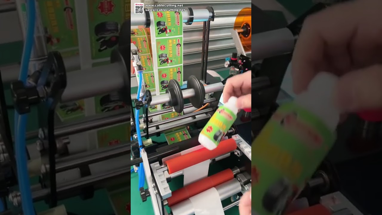 Halbautomatische Tisch-Etikettiermaschine für runde Flaschen & kleine Gläser – Kompakter Etikettenapplikator