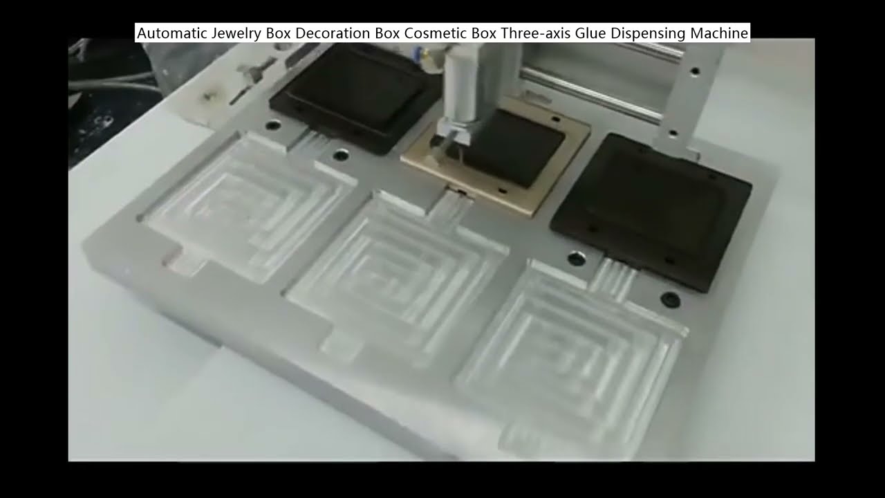 3-Achsen-Klebedispenser: Automatische Klebemaschine für Schmuck-, Dekor- und Kosmetikboxen