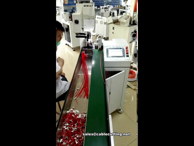 Automatic Flag Shaped Terminal Crimping Machine with Conveyor Belt